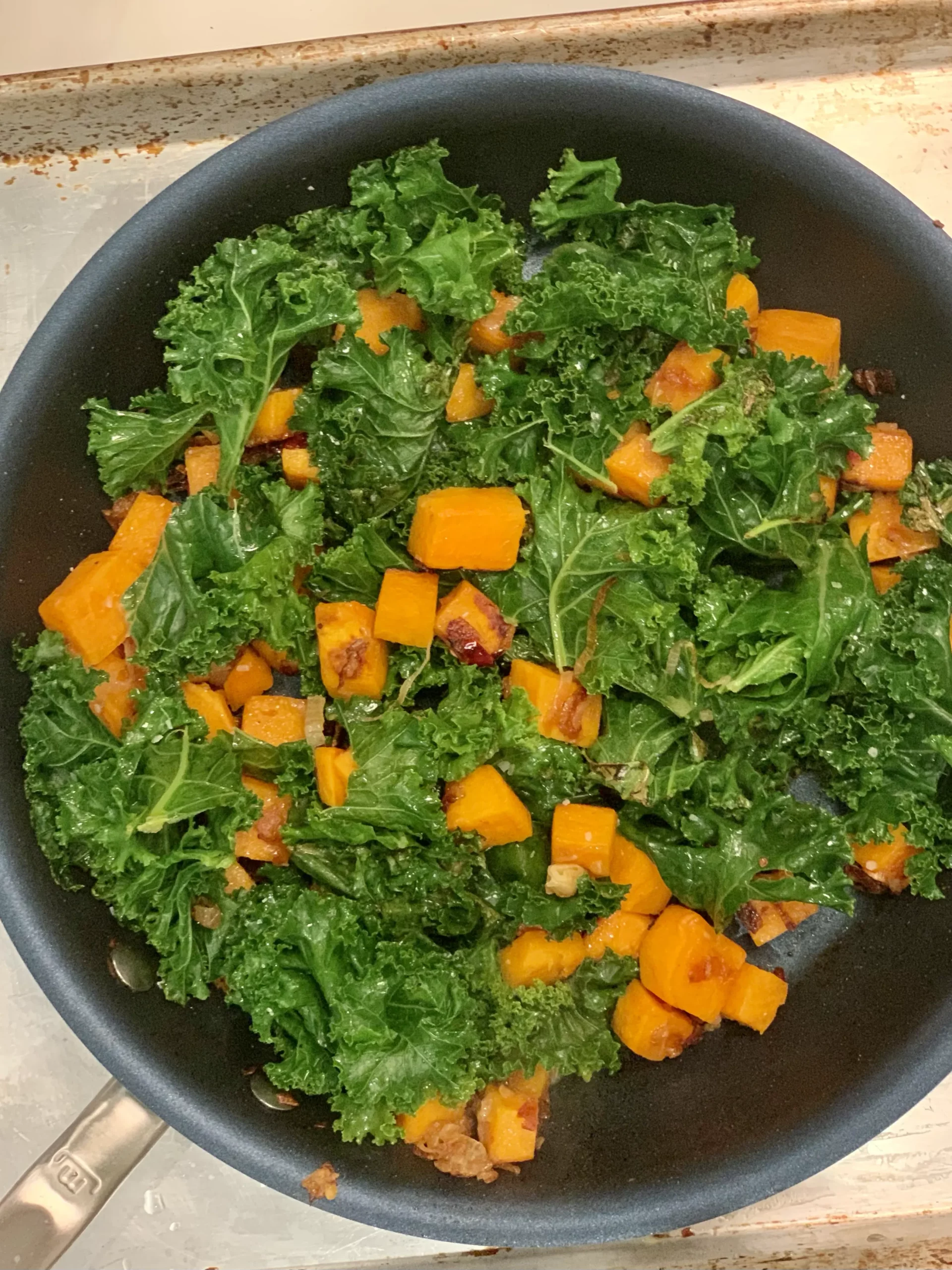 Spicy Sauteed Kale and Sweet Potatoes