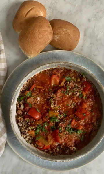 Stuffed Pepper Soup with Quinoa